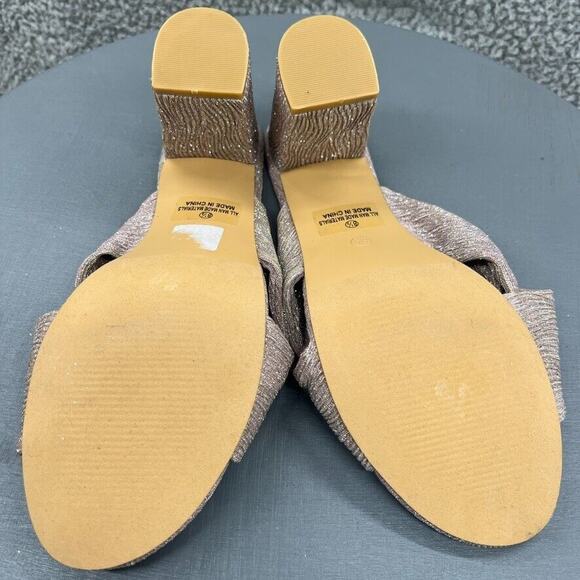 Lulus Dorothea Taro Shimmer Knotted High Heel Sandals Size 8.5 - Picture 9 of 15